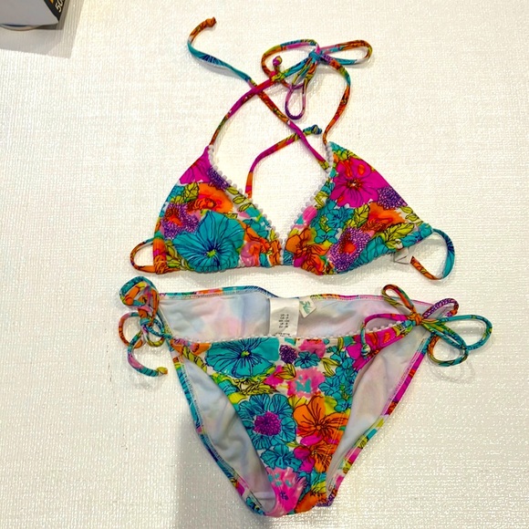 Hobie two- piece bathing suite multicolor floral S HS7J494 - Picture 1 of 7